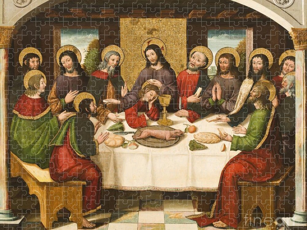 The Last Supper by Master of Portillo Jigsaw Puzzle by Master of